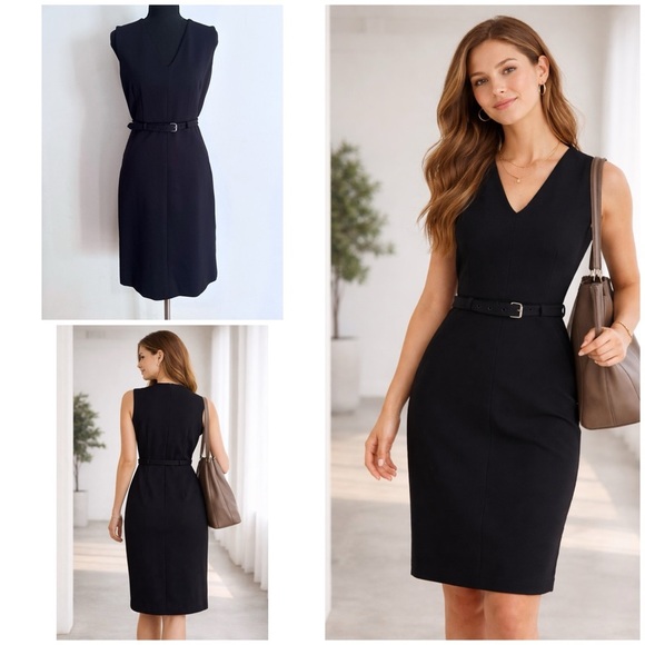 Diane Von Furstenberg Dresses & Skirts - Diane Von Furstenberg  DVF Nula Belted Black Business Casual Brunch Sheath Dress